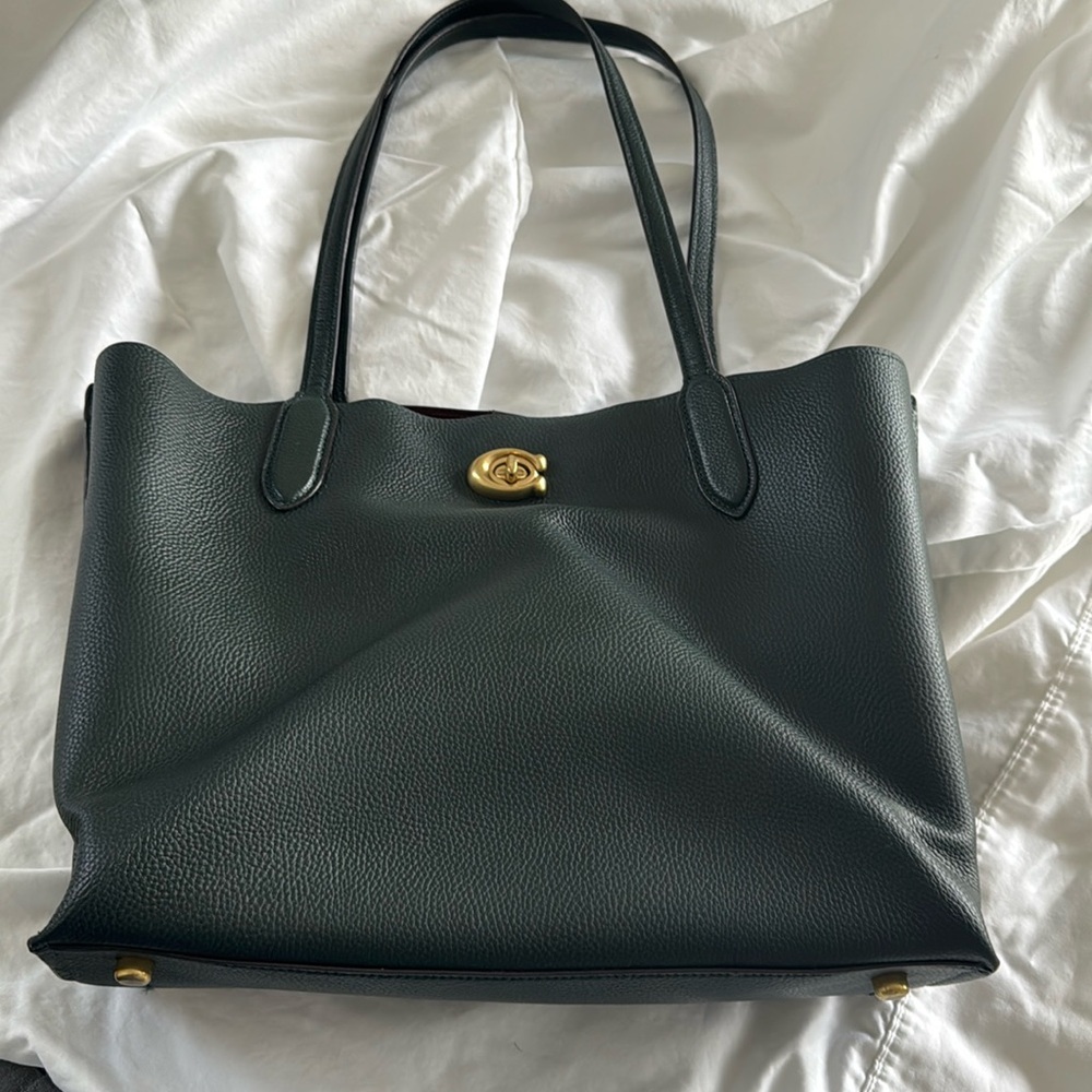 Coach Willow Green Leather Tote
